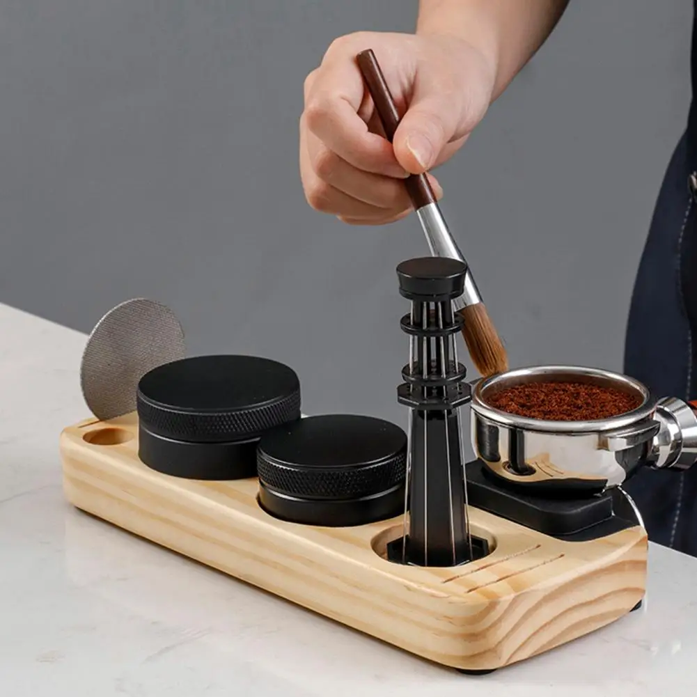 Espresso Tamper Tool Coffee Tamper Holder Stand Espresso Distributor Mat Rack 51mm 53mm 58mm Portafilter Organizer Coffee Maker
