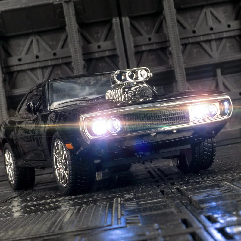 

1:24 1970 Charger Simulation Alloy Sports Car Model Pull Back Luxury Car Children's Toy Gift Ornaments