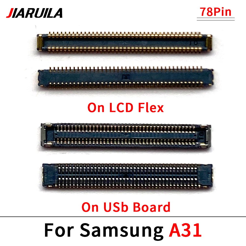 LCD Display Main Board Flex FPC Connector For Samsung A11 A115 A115F A31 A41 A51 A71 USB Charger Charging Plug 34 Pin -78 Pin