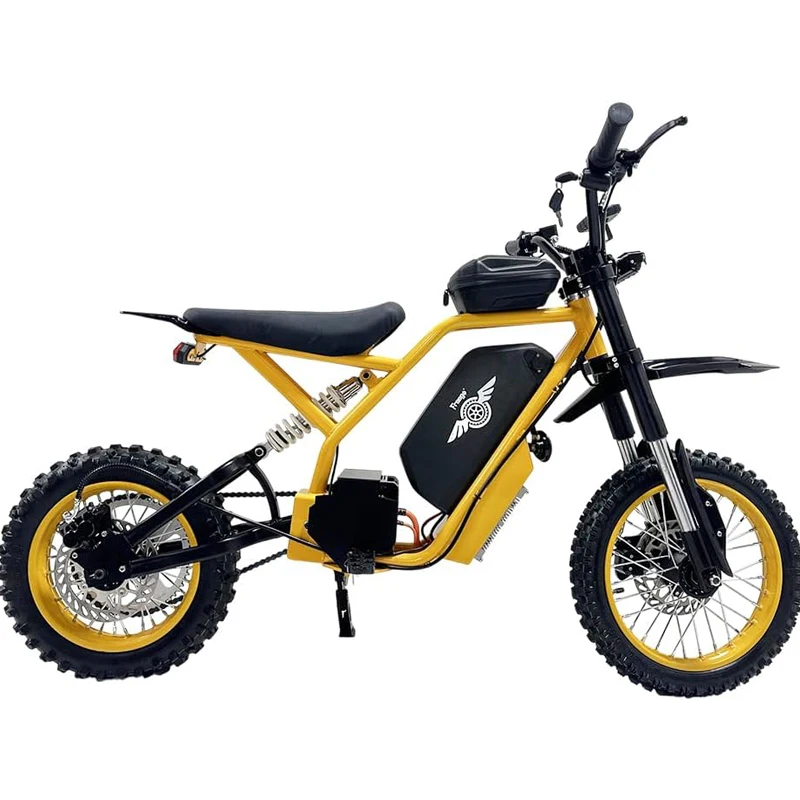 

Freego Electric Dirt Bike for Youth Kids 2800W Mid-Drive Motor 37MPH 56-Mile Range Suspension Hyaulic Disc Brake Electric Bike