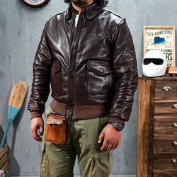 SD980 Asian Size Super Quality Genuine Japan Horse Leather Horsehide Stylish Rider A2 Jacket