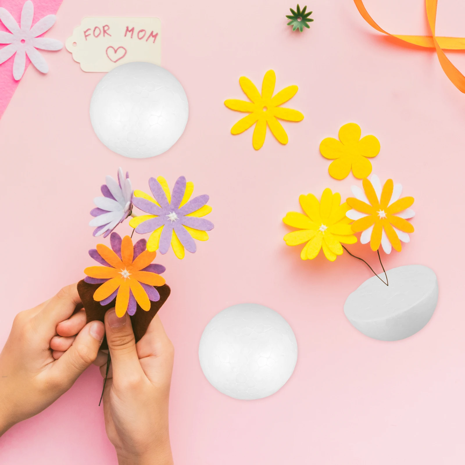 30 قطعة نصف كرات من البوليسترين نصف دائرة من الإسفنج الأبيض لتزيين عيد الميلاد عناصر ديكور الحفلات للنشاط اليدوي