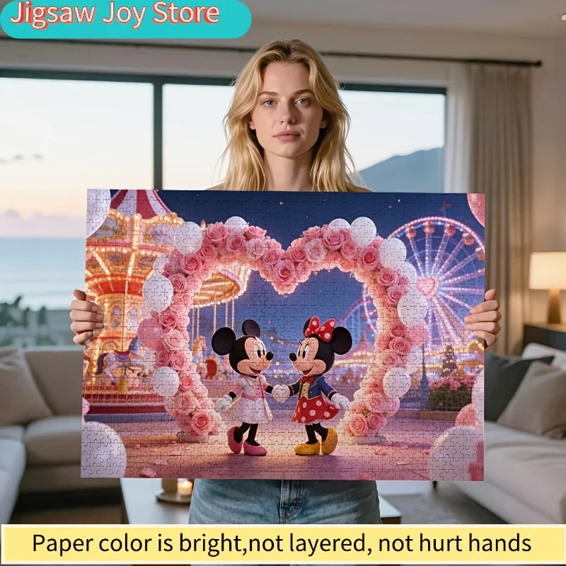 

2D-пазл-головоломка «Дисней: Микки и цветочная арка», 1000 деталей – подарок на День святого Валентина для пар, подходит для взрослых, тематический конструктор для активного отдыха