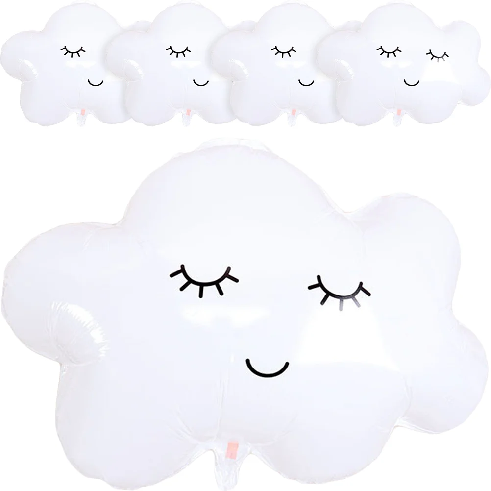 

5 Pcs Cloud Aluminum Film Balloon Baby Shower Decoration Decoration Christmas 2023 Birthday Balloons Ballons The Clouds