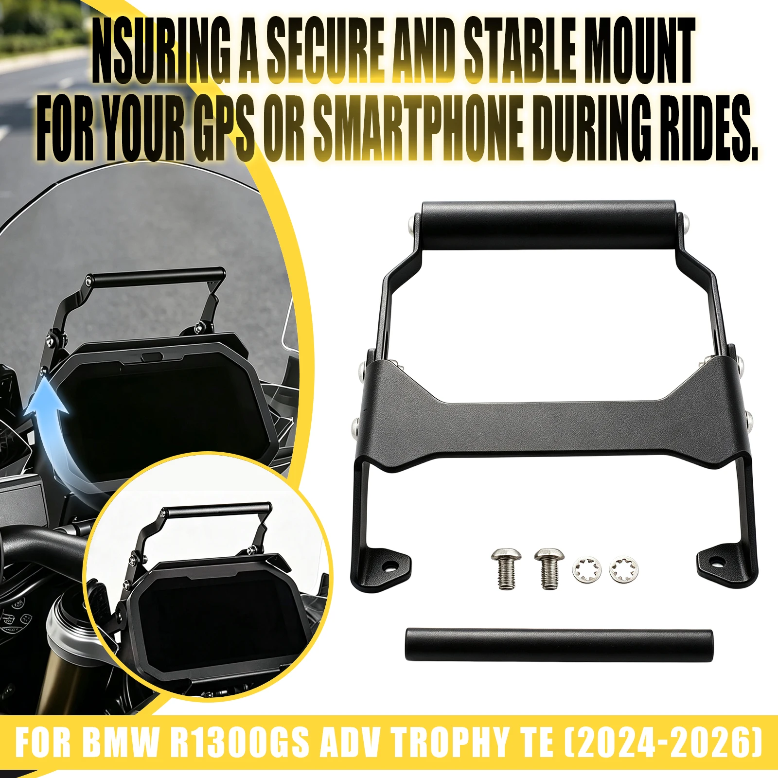 For BMW R1300GS Adventure Trophy TE 2024-2026 Motorcycle Phone Holder GPS Navigation Bracket Handlebar Mount 12mm 22mm