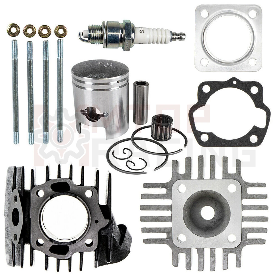 

41mm ATV Bore Cylinder Head Piston Gasket Top End Kit For Suzuki LT50 Quadrunner 1983-1987 2002-2005 JR50 1978-2006 ALT50 83-84