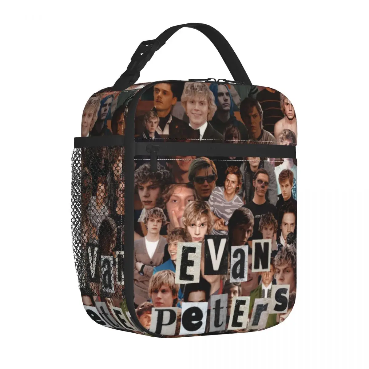 Evan Peters Thermal Insulated Lunch Bag Women Actor Star Movie Resuable Lunch Tote for School Storage Food Box