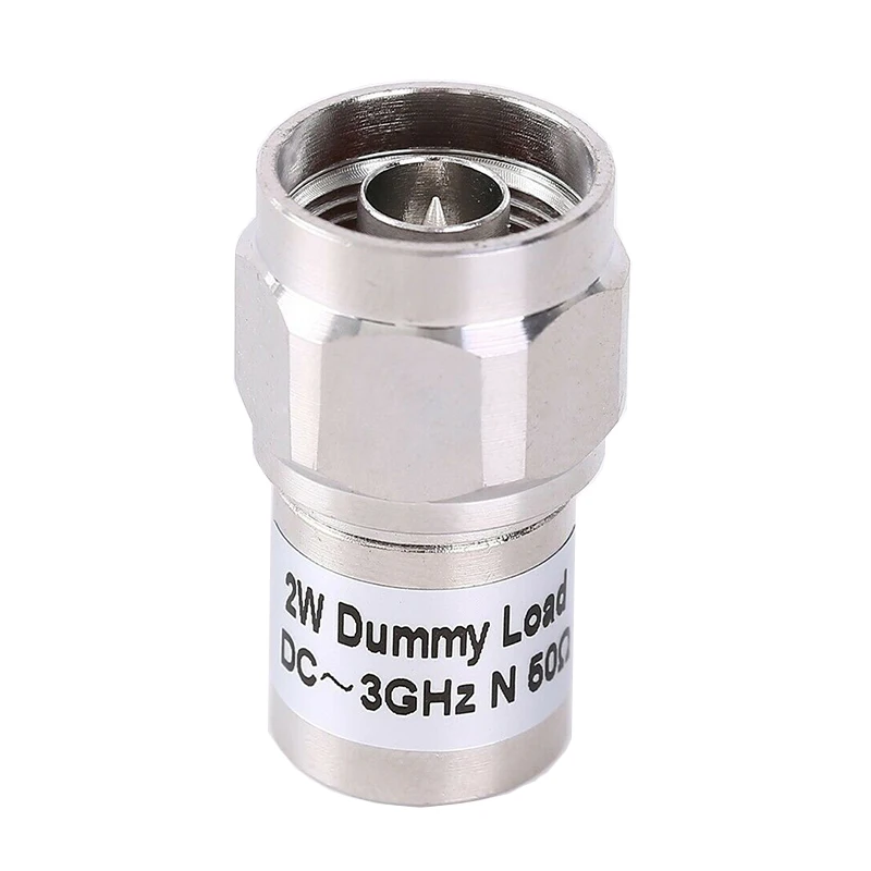 2W RF Dummy Load 50Ohm N Male Connector 3GHz 6GHz Nickel Plated Termination Loads