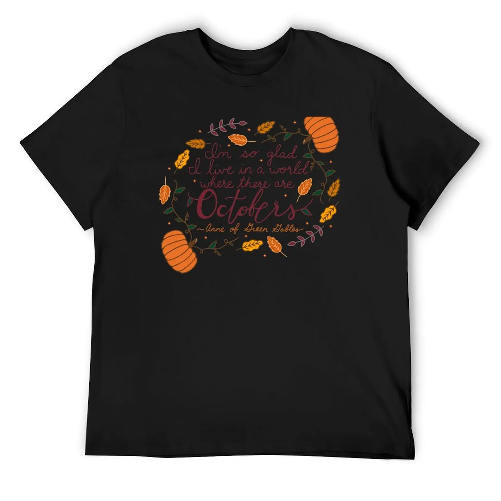 

October | Fall | Autumn | Quote Typography T-Shirt plus size tops tees football t shirt sweat cotton t shirt men