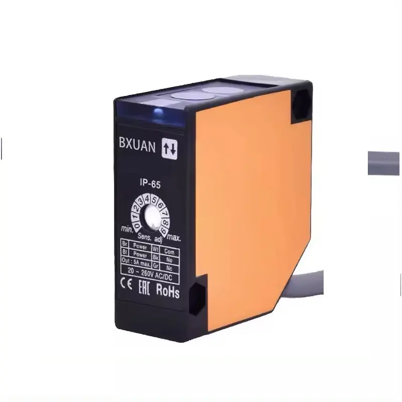 BXUAN Diffuse reflection photoelectric switch detection distance 300mm-5m three wire output optical sensor