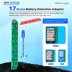 JC JCID V1SE Cable flexible de reparación de batería para iPhone 11 12 13 14 15 16ProMax herramientas de reparación de teléfonos resolución de batería advertencia no genuina