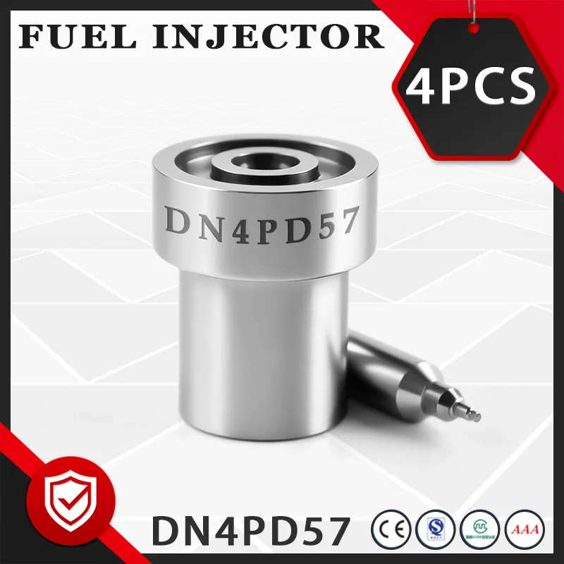 4PCS DN4PD57 Diesel Engine Fuel Spray Nozzle Engine Maintenance Parts Compatible With 093400-5640 093500-4042 23600-54140 LF2242