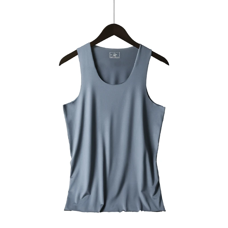 Men's Vest, Ice Silk, Seamless, Fitness, Summer, Slim Fit, Tight-Fitting, Breathable Underwear, Youth Sports, Sleeveless Undershirt image 5