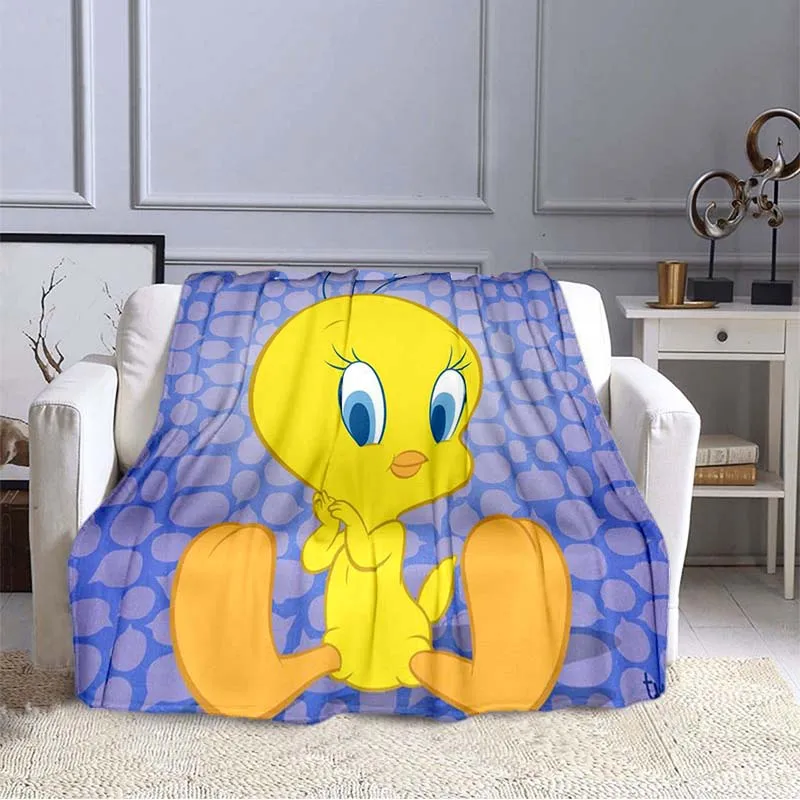 Cartoon cute Cui bird pattern stampa morbida calda coperta sottile flanella portatile confortevole coperta calda coperte per letti