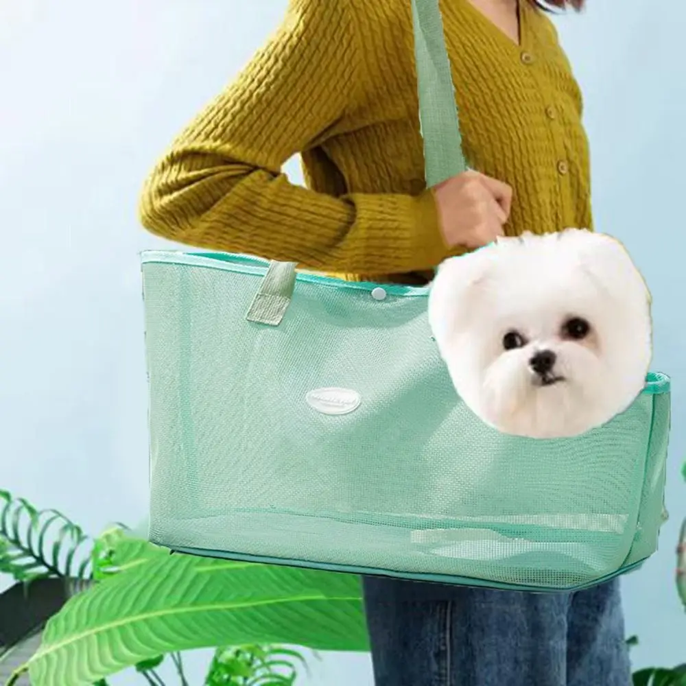 

Portable Mesh Puppy Cats Sling Bag Soft Lightweight Puppy Shoulder Handbag Breathable Anti-Escape Pet Carrier Purse Travel