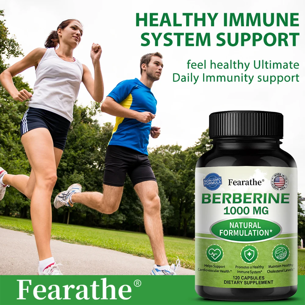 Berberinesupplement 1000 mg Berberine HCL - 30/60/120 capsules - Ondersteunt gezonde metabolische en cardiovasculaire gezondheid, niet-GMO