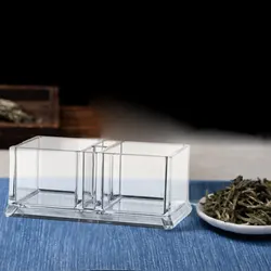Acrylic Sugar Packet Holder Tissue Tea Bag Bowl for Coffee Bar Business Cards Holder Organizer Kitchen Accessories