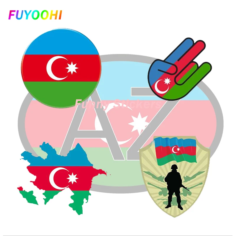 

FUYOOHI Play Stickers Personality Azerbaijan COUNTRY CODE Accessories Body Bike Motorcycles Decal Vinyl PVC Car Sticker Graphic