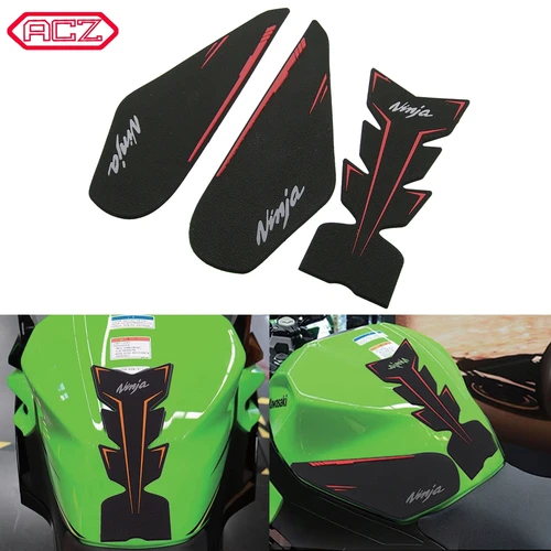 Pegatinas de tanque de combustible de cinta lateral antideslizante modificada para motocicleta para Kawasaki Ninja400 Ninja 400