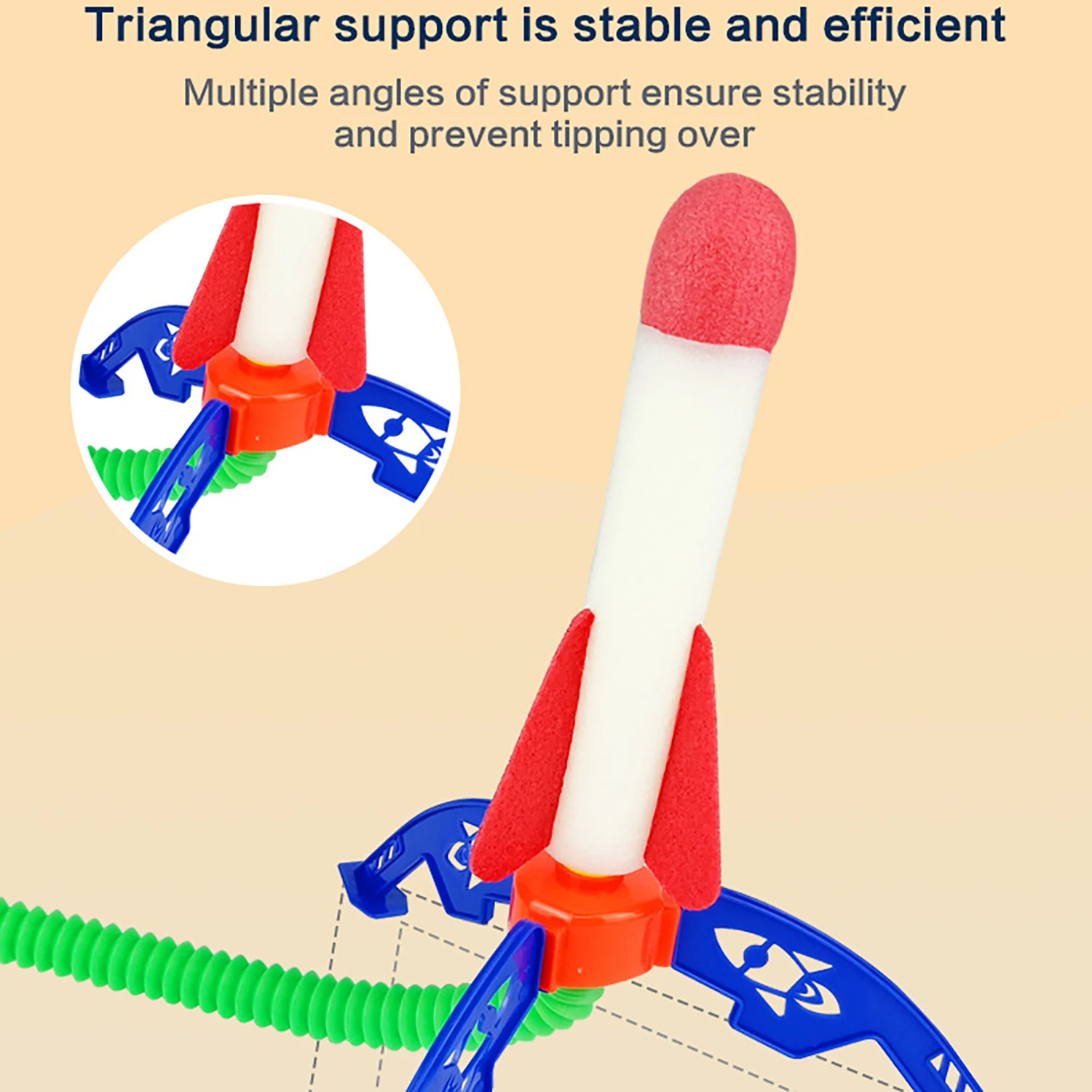 Children's Foot Stepping Soaring Rocket, Indoor and Outdoor Novel Interactive Toys, Foot Stepping Launcher Flying Toy