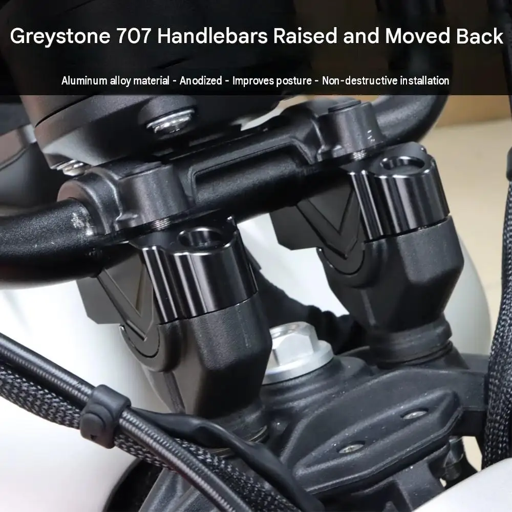 For Benda Rock707 Handlebar Riser And Rear Shift Adapter Ergonomic Riding Posture Optimized Reduces Wrist Pressure Stable Lockin