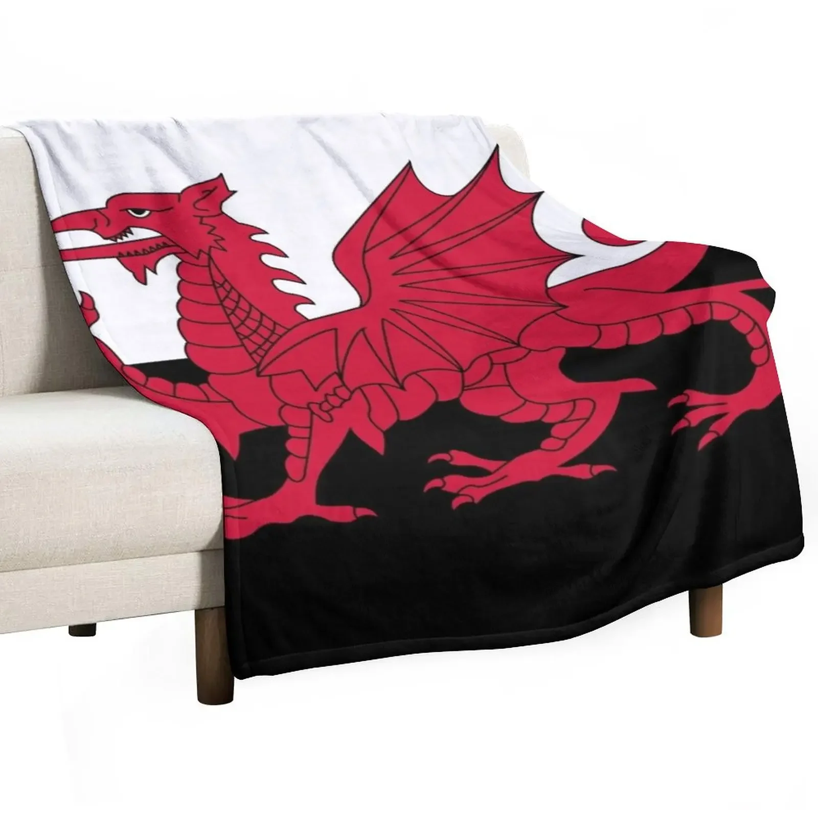 

Wales flag - Black & White Throw Blanket Decorative Sofa Plaid valentine gift ideas Blankets