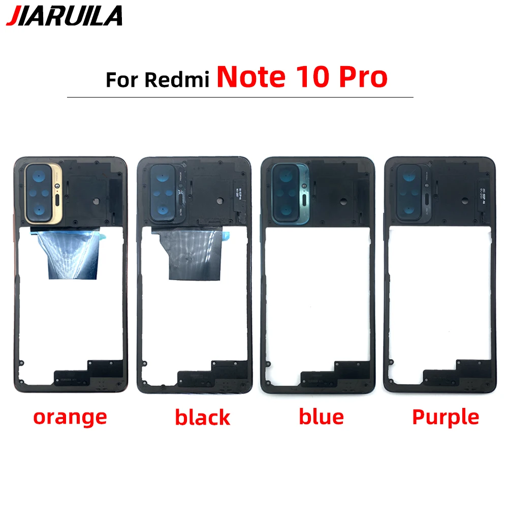 NEW For Xiaomi Redmi Note 11S 10S 10 Pro Repair Back Rear Camera Glass Lens With Cover Middle Frame Holder Housing with Ahesive