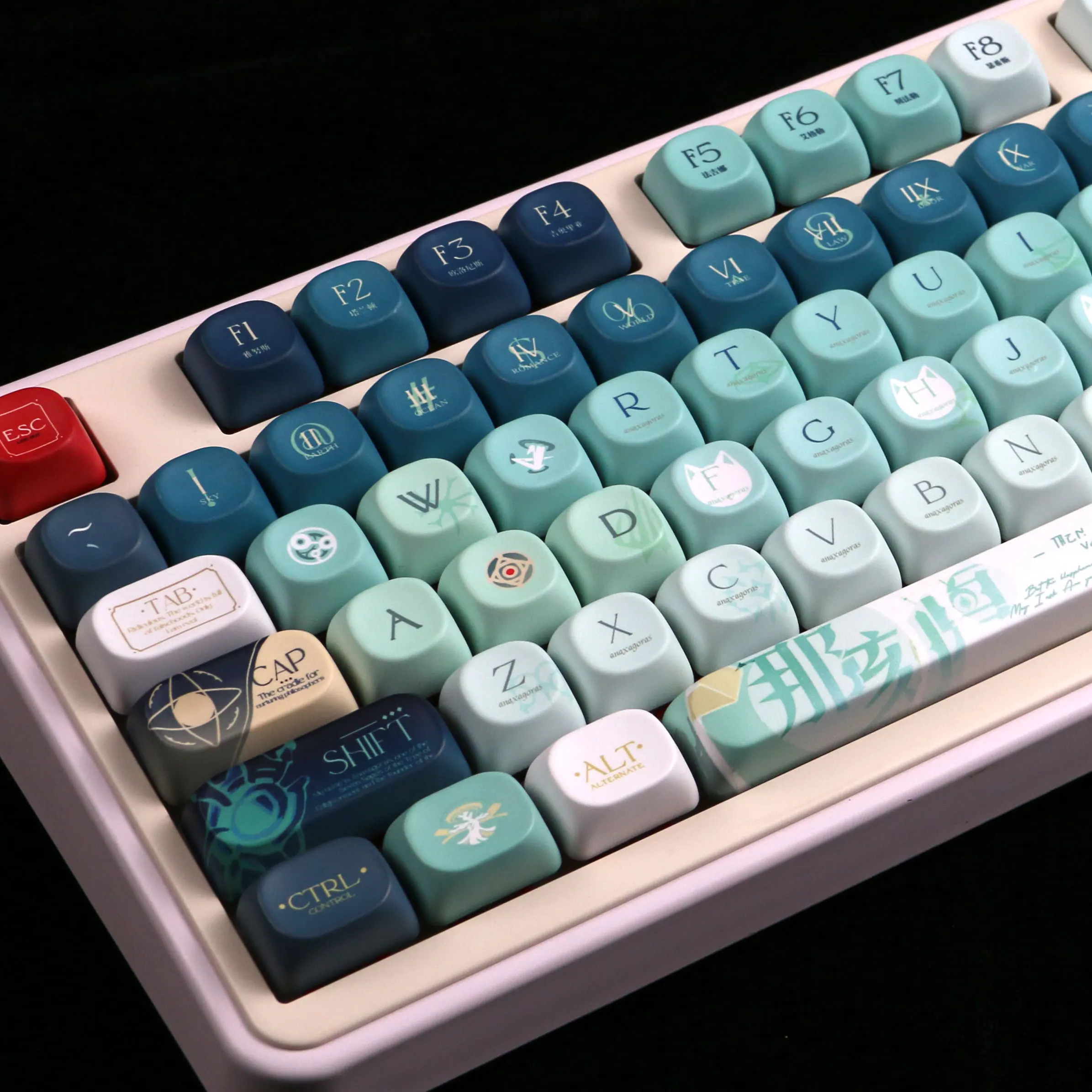 

129 Keys Custom Anime Keycaps 5 Sides Dye Sublimation PBT Keycaps MOA Profile for Cherry Gateron MX Switches Mechanical keyboard