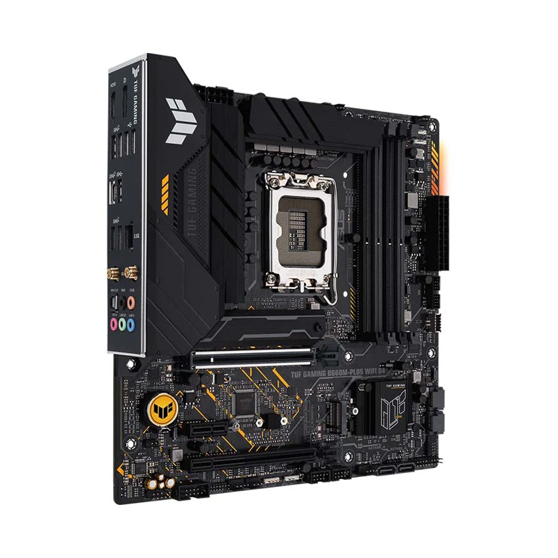 ASUS TUF GAMING B660M-PLUS WiFi D4 Intel B660 (LGA 1700) mATX Motherboard 10+1 DrMOS Power Stages PCIe 5.0 Support DDR4 5333