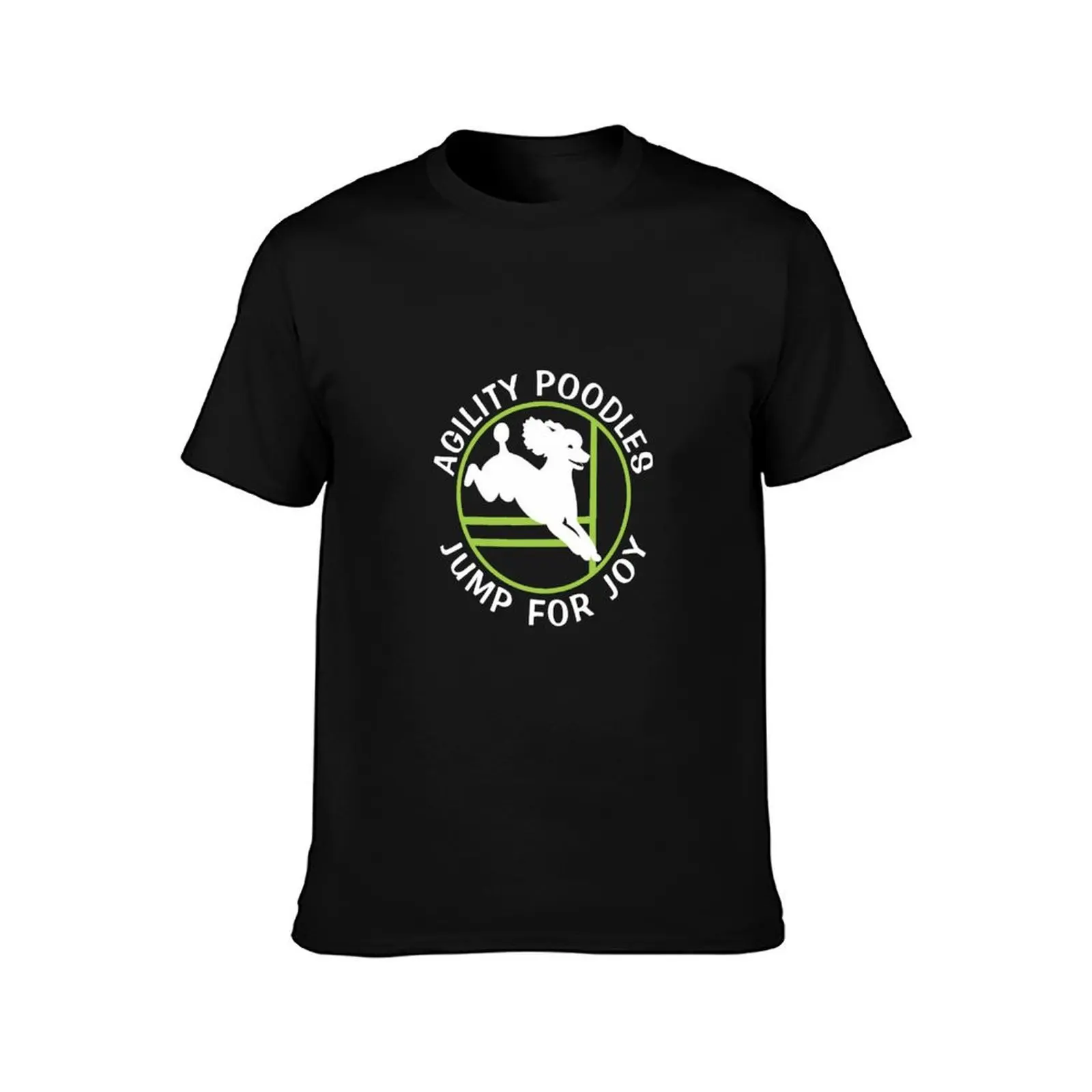 Agility Poodles Jump for Joy | NickerStickers? on Redbubble T-Shirt Sweat Resistant Workout Tee Shirt T-Shirt