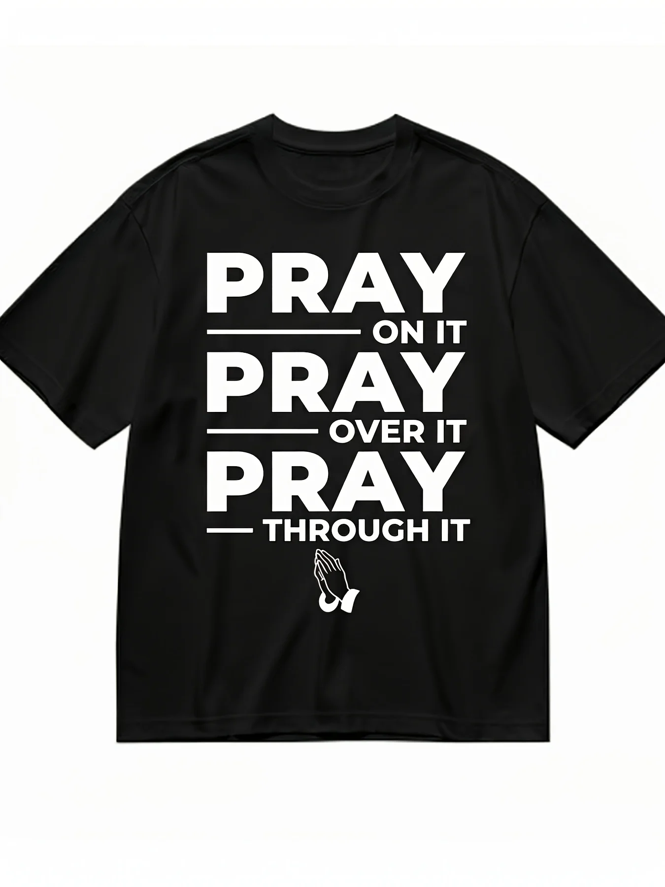 Christian Inspirational T Shirt For Men And Women Pray On It Over It Through It Religious Faith Graphic Tee Spiritual Gospel Gif