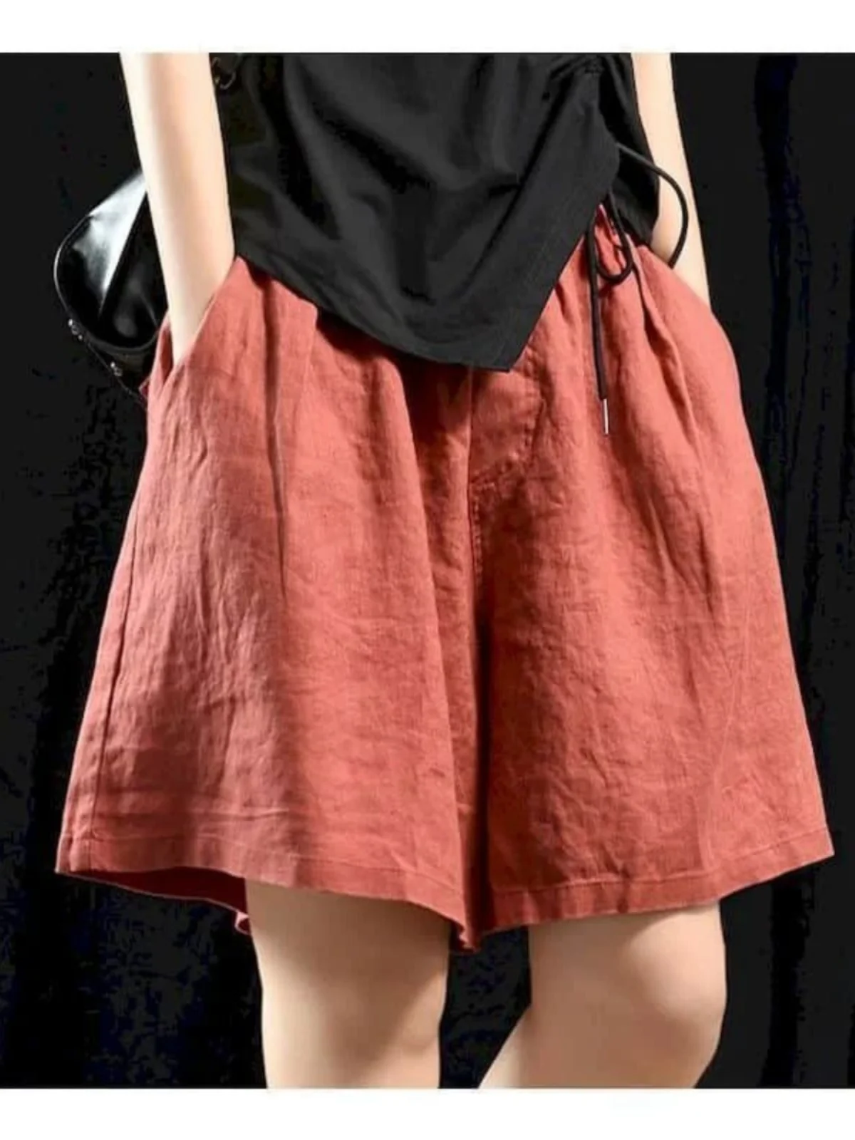 Luźne spodnie damskie z szerokimi nogawkami, elastyczną talią, jednolite, wygodne, w stylu streetwear, letnie, modne, z wysokim stanem.