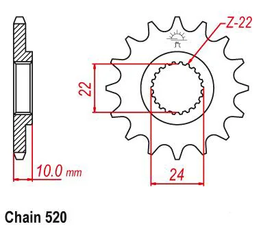520 15T 16T Motorcycle Front Sprocket for BMW 650 Xchallenge 650 Xcountry 650 Xmoto 07-08 G650 GS 11-15 F650GS 99-07 F650 Dakar