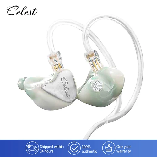 Celest Wyvern Pro 10mm LCP Driver In Ear Auricular Micrófono para transmisión en vivo Auriculares para juegos con cable desmontable de 0,78 2 pines