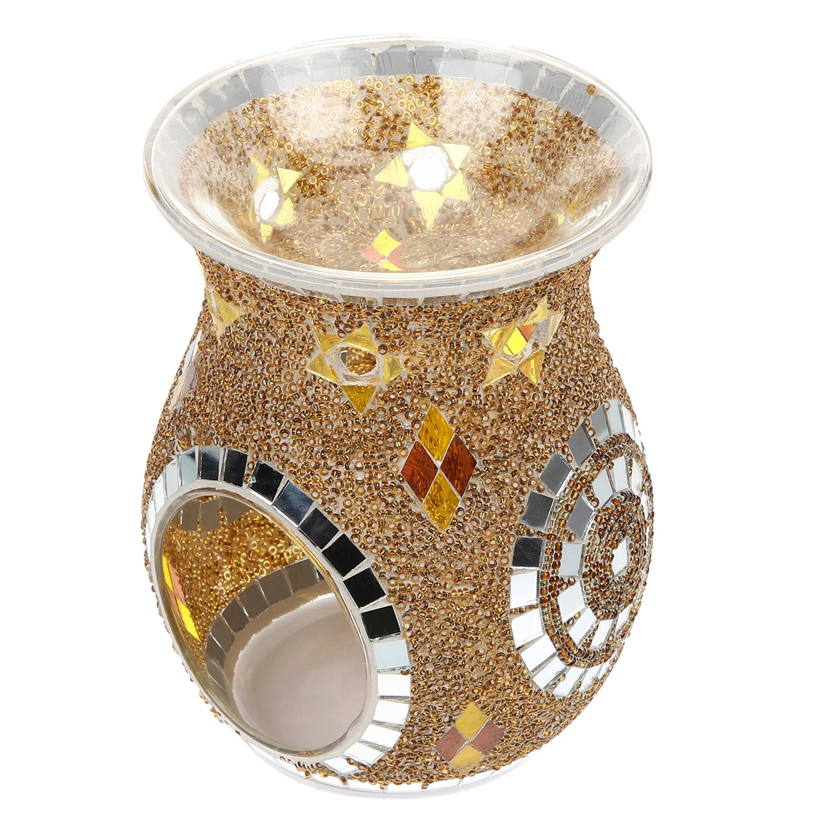 

Essential Oil Burner Mosaic Glass Fragrance Oil Warmer Tealight Holder Aromatherapy Relaxation Home Decor