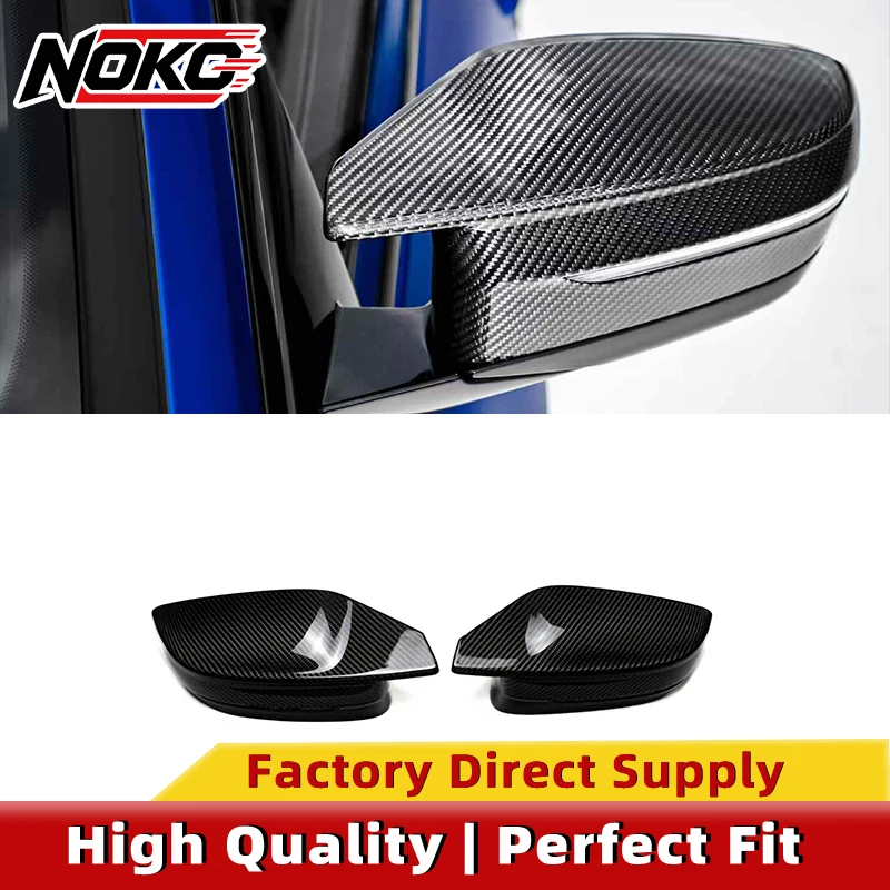 Dry Carbon Fiber Horn Style Mirror Caps Replacement Side Rearview Mirror Housing For BMW G80 M3 G82 G83 M4 Coupe Convertible