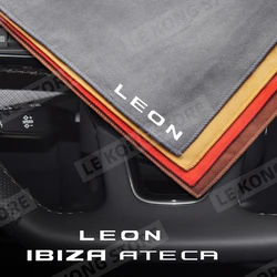 LEON IBIZA ATECA 로고 청소 건조 천 세차 타월 소프트 워시 더블 레이어 넝마