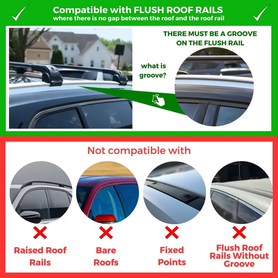 Heavy Duty 220lb Roof Rack Cross Bars for 2024-2026 Mazda CX-90 & CX90 PHEV | Solid Metal Mounts | Aluminum Crossbars with Anti
