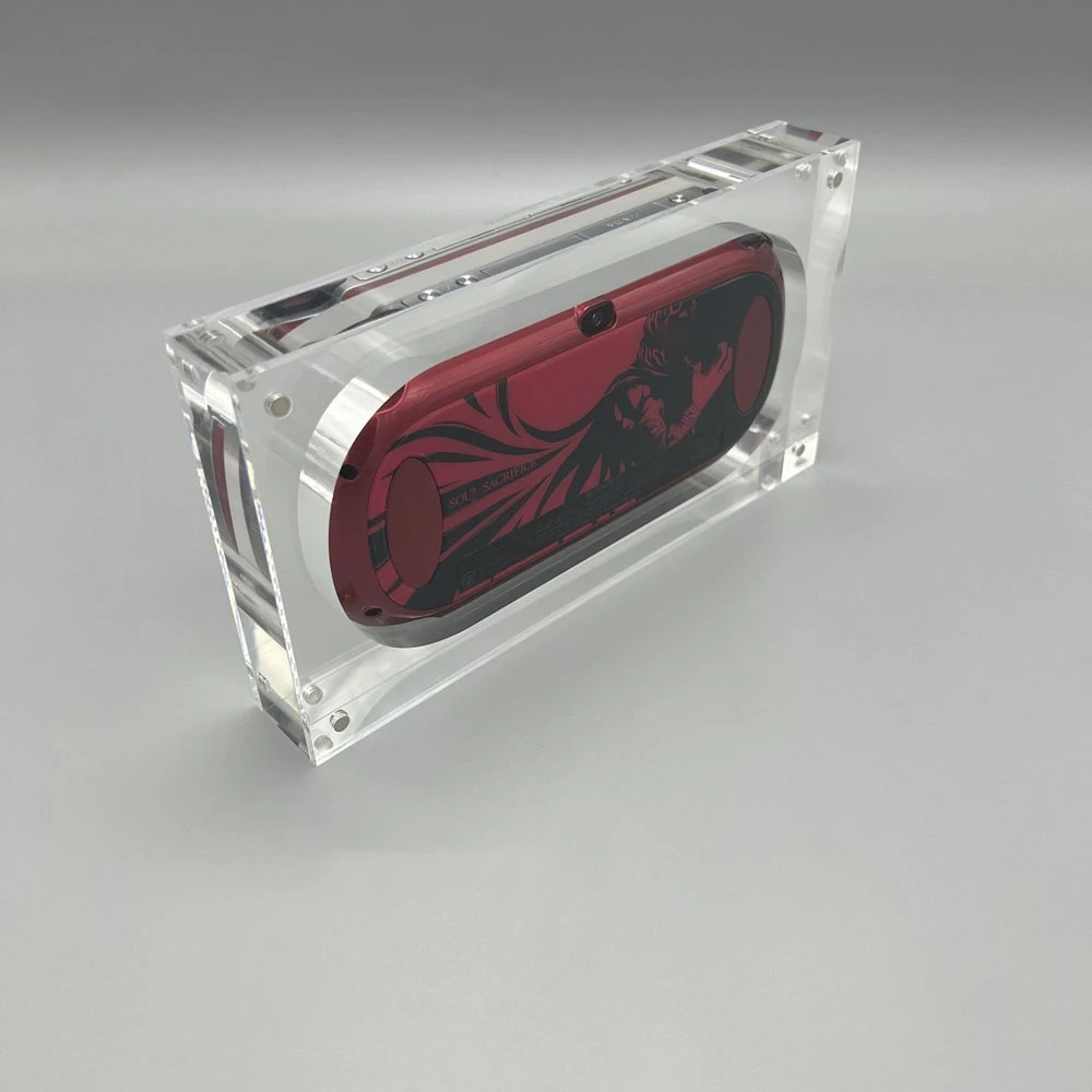 Transparent Storage Magnetic Acrylic box For PSV 1000 Vita 1000 Game Console Cover Shell Box Display Stand    Accessories
