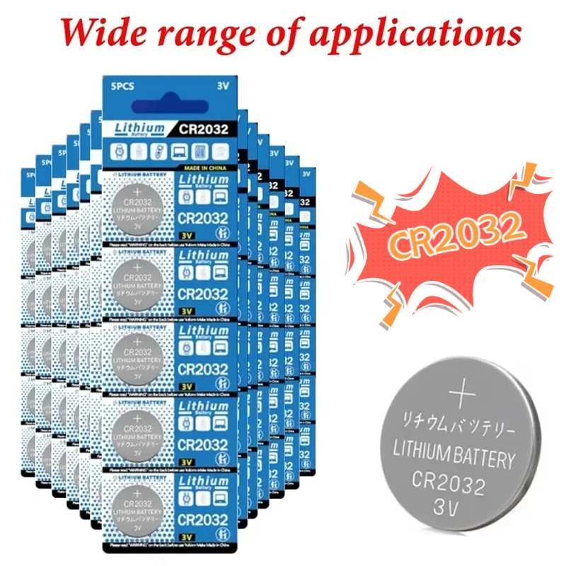 5-60PCS CR2032 CR 2032 Button Battery 3V Lithium Battery for Watch Toy Calculator Car Remote Control Button Coin Cell