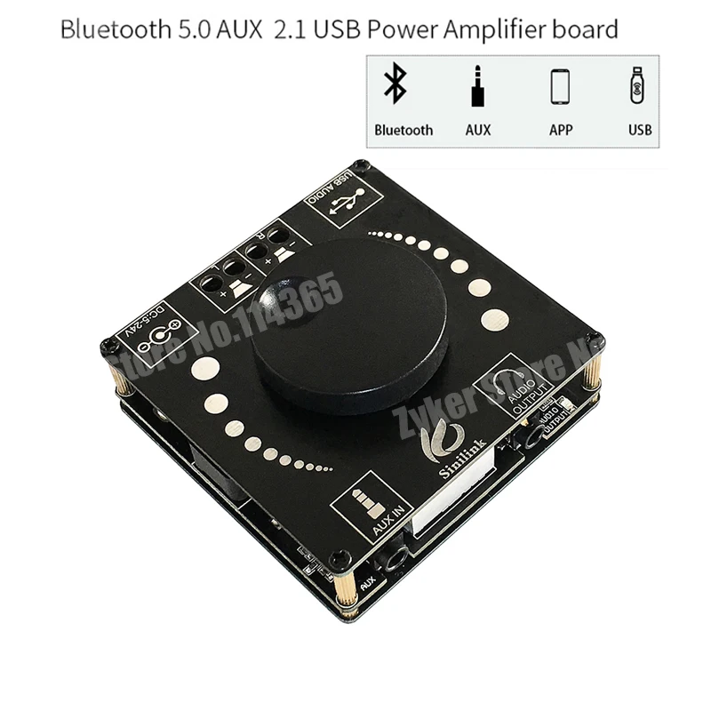 

Bluetooth 5.0 AP3050 TPA3116 Digital Power Audio Amplifier board 50WX2 100W*2 Stereo AMP Amplify Home Theater AUX USB AP50H 100H