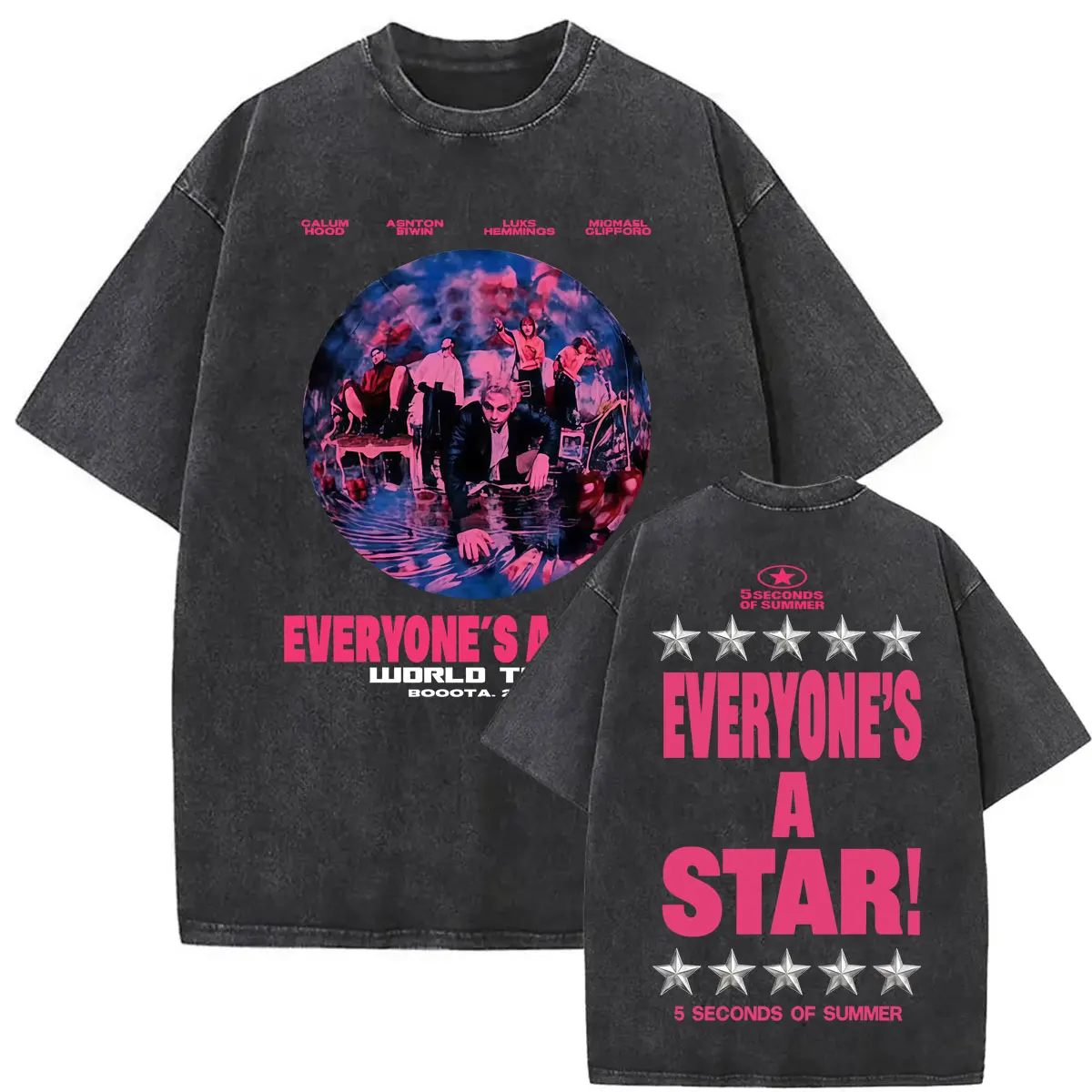 5 Seconds of Summer Everyone's A Star Music World Tour 2026 Konzert-T-Shirts für Herren und Damen, modisches Vintage-T-Shirt, Streetwear – Detail 26