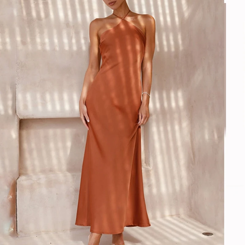 

Sexy Slim Fit Color Svel Dr Women's High Waist Long Skirt Spring Summer Autumn Winter A-Line Gown