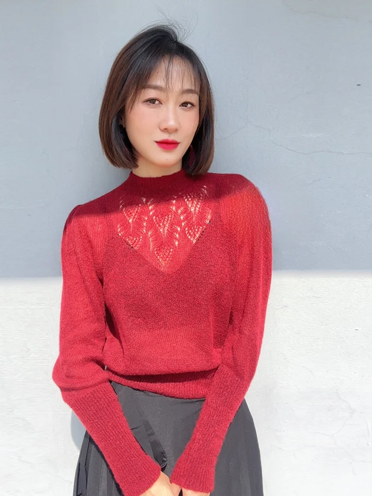 handmade-diy-tibetan-yak-wool-fingering-knitting-kit-bubble-sleeve-see-through-sweater-video-tutorials-included