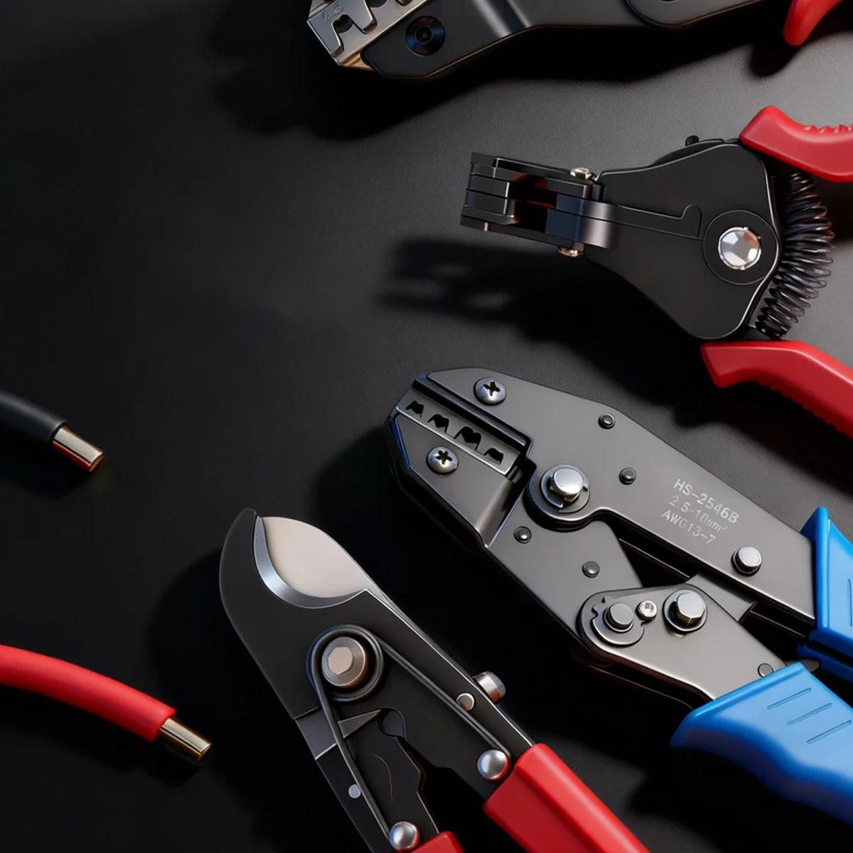 Solar Photovoltaic Tool Kit with HS2546B Wire Striper Solar Wrench And Connector for 2.5/4/6mm² Wires - Complete Set