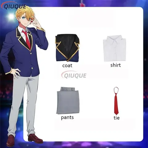 AIMEI Oshi No Ko Hoshino Akuamarin Cosplay Costume Aqua Wig Anime Uniform Halloween Role Play Outfit Men Women Suits