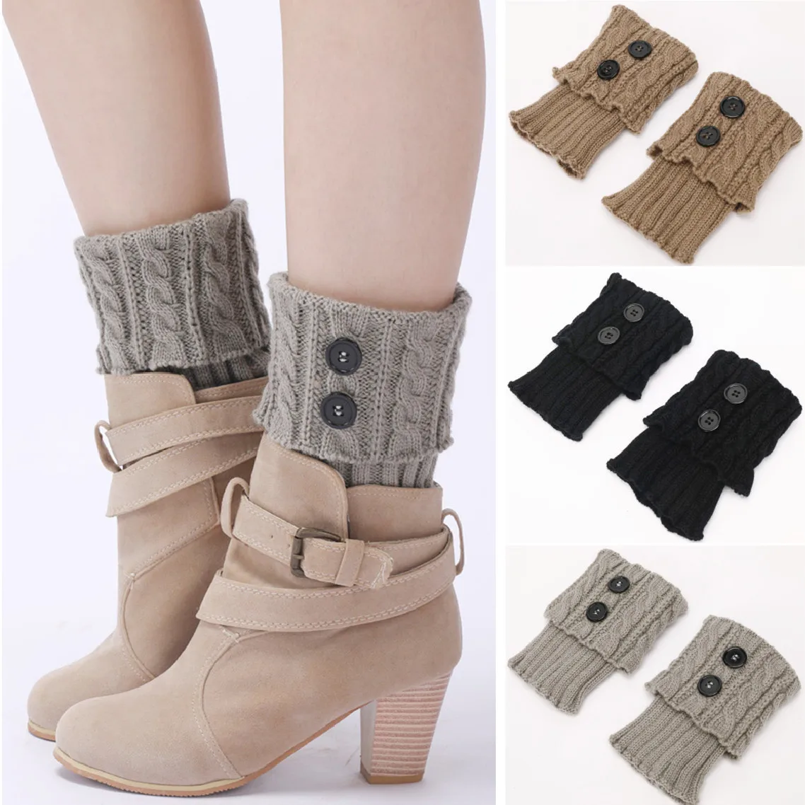 novas-capas-termicas-para-botas-protetores-de-pes-botoes-de-malha-torcida-para-outono-e-inverno-feminino-leggings-curtas-joelheiras-meias