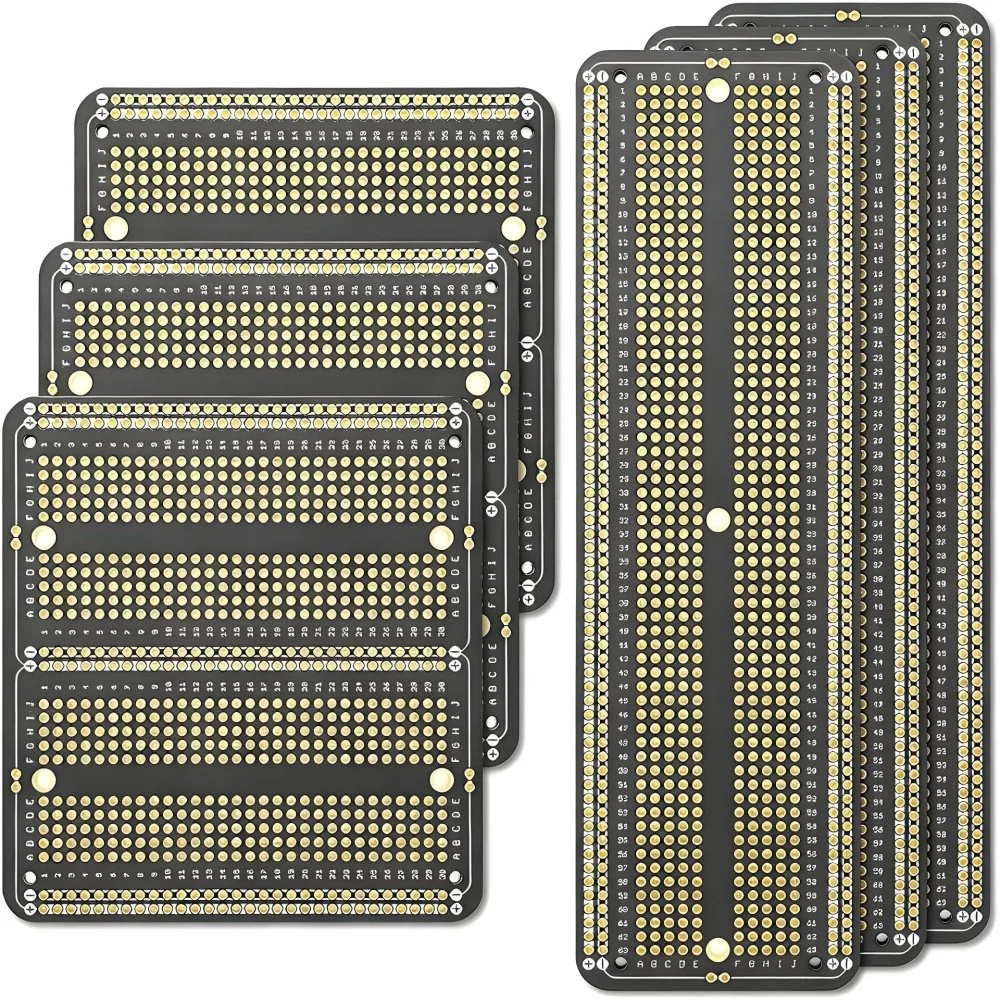 Standard Permanent Breadboard Solder PCB Board Prototype Breadboard 2.54 Spacing 5-hole Gold-plated Solder PCB Prototype Board