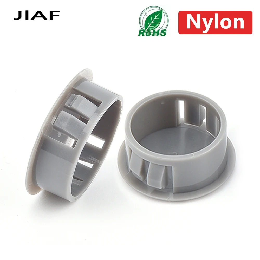 Gray 5-32mm Nylon Hole Plug HP22 SKT25 Snap-on Dust Cover Flat Head Hole Cap for Furniture Cabinet Pipe Hole
