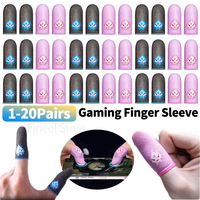 1-20Pairs Gaming Luminous Finger Sleeve Breathable Fingertips Cover for PUBG Fingertips Finger Cots Cover